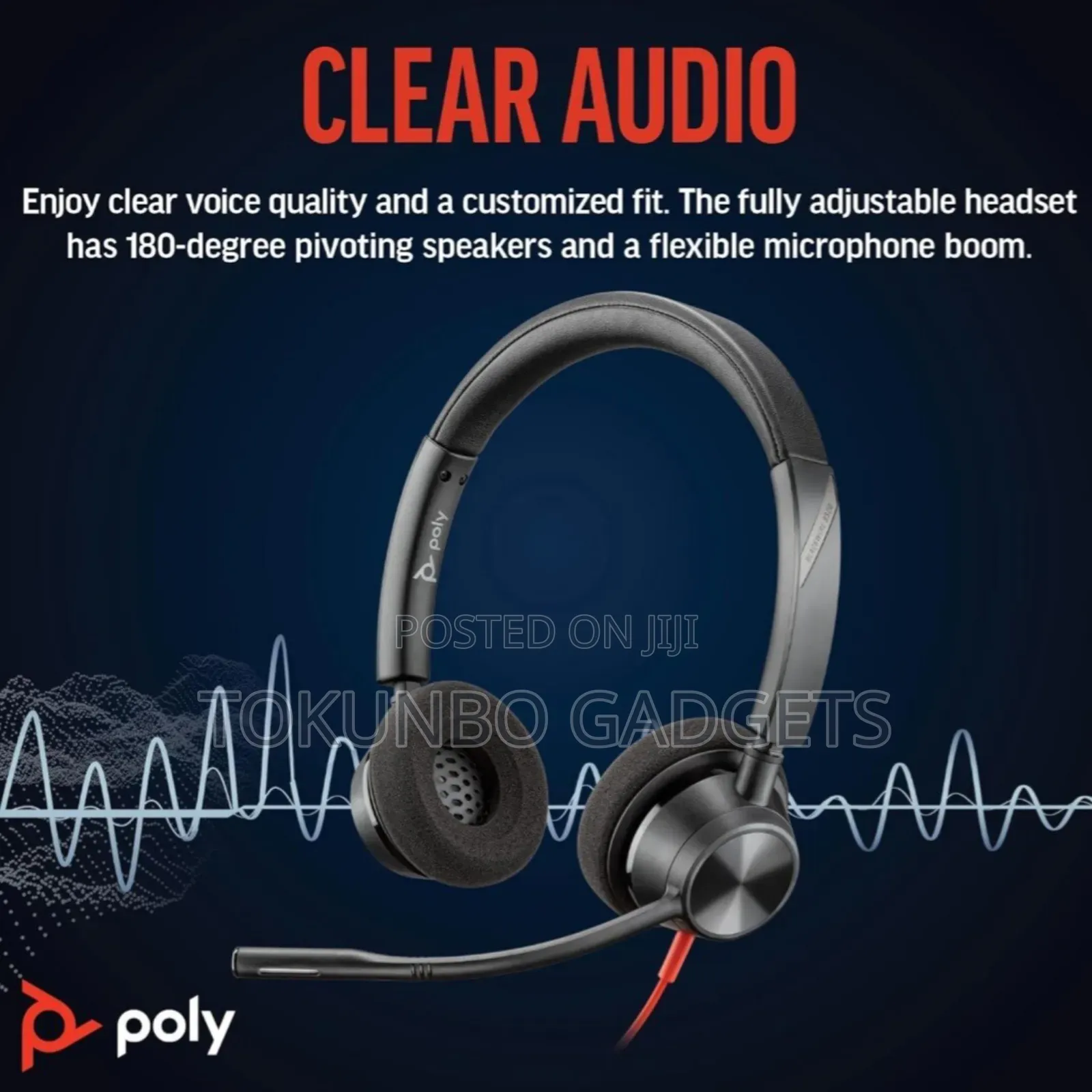 Plantronics Poly Blackwire 3320 Bw3320 Headset Stereo Usb-a