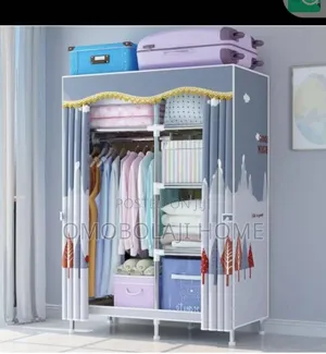 Two Columns Mobile Steel Wardrobe