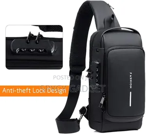 Sling Bag With Anti-Theft Lock Cross Body Bag Usb Port