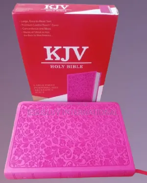 Holy Bible KJV Large Print Personal Reference,Pink Leather