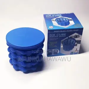 2in1 Portable Silicone Ice Cube Maker Bucket With Lid