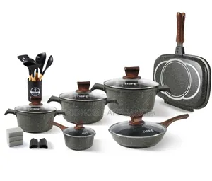 Quality Granite Cookware Set With Silicon Spoon Set
