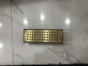 20cm Gold Floor Drain With Non Return Valve
