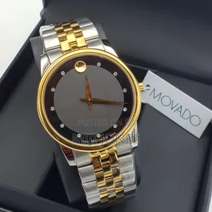 "Men's Movado Inspired Two-Tone Chain Watch