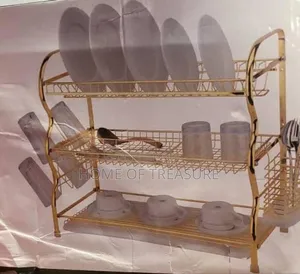 Three Tier Gold Dish Rack