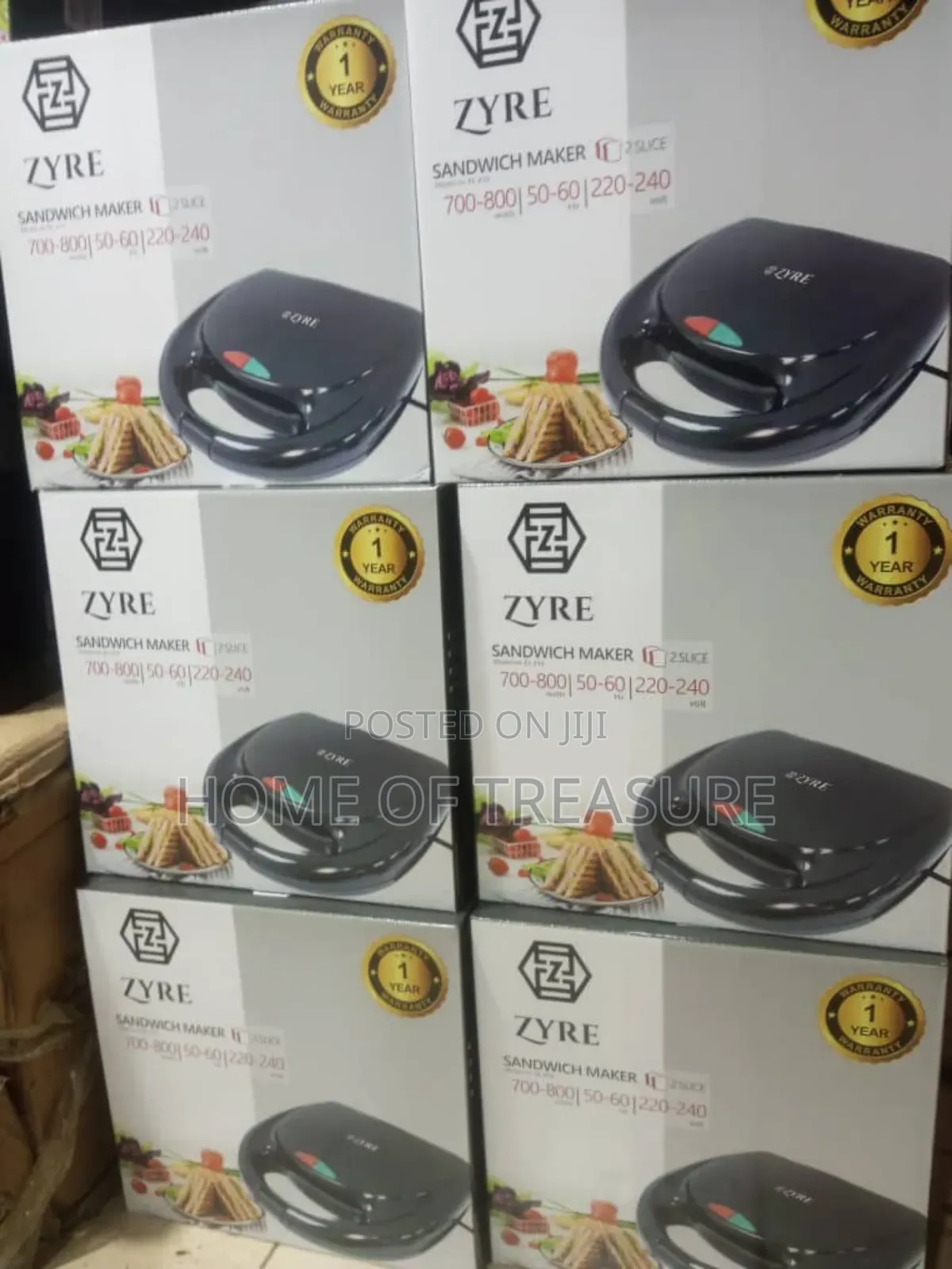Zyre 2-Slice Sandwich Maker