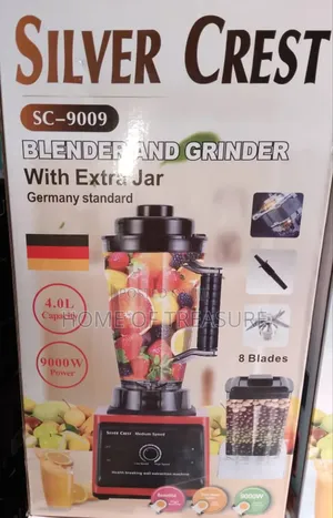 4.0l Silver Crest Blender and Grinder 9000w Model: Sc-9009