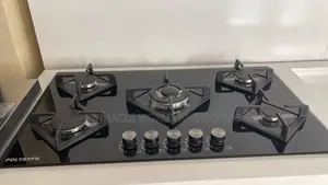 Polystar 5 Burner Inbuilt Gashob With 8mm Real Thickness