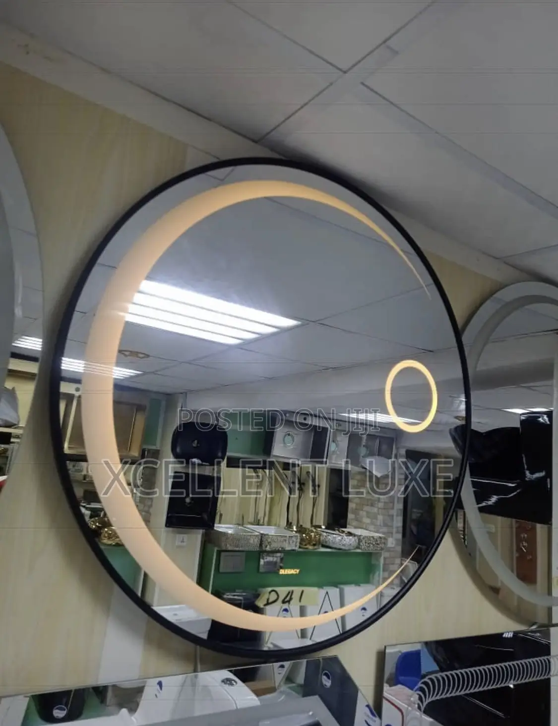 Round Led Mirror Moon Shape