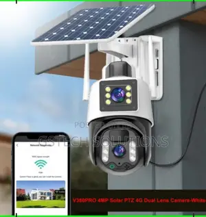 V380pro 6mp Solar PTZ 4g Dual Lens Camera-White