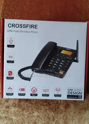 Crossfire Dual Sim Gsm, Wireless Phone for Desktop Wall Uses