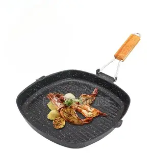 Portable Foldable Frying Pan Picnic Grill Pan Anti-Scald