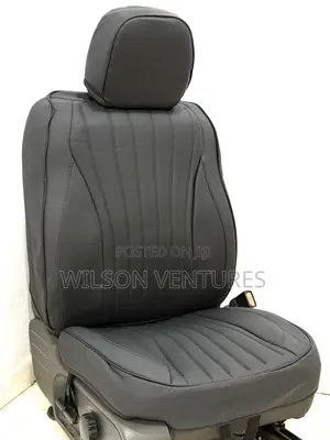 Plain Black 5 Seater Leather Car Seat Cover