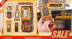 Ingco Laser Distance Measuring Tape Range 100meters Hldd1008