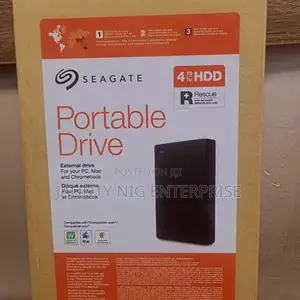 Seagate Portable 4 Tb Usb 3.0 External Hard Drive - Black
