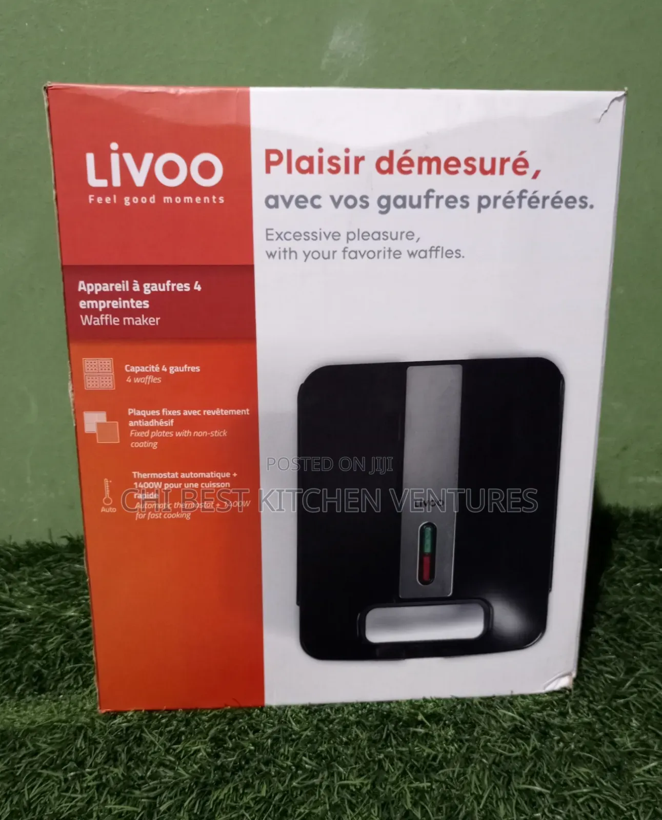 Powerful Livoo Waffle Maker 4 Face