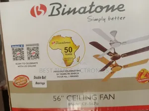 Original 56" Binatone Electrical Ceiling Fan (Design)