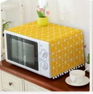 Yellow Plaid Microwave Cover