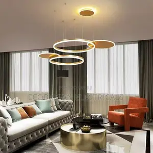 Modern Led Chandelier Brushed Rings Home Lighting Lights