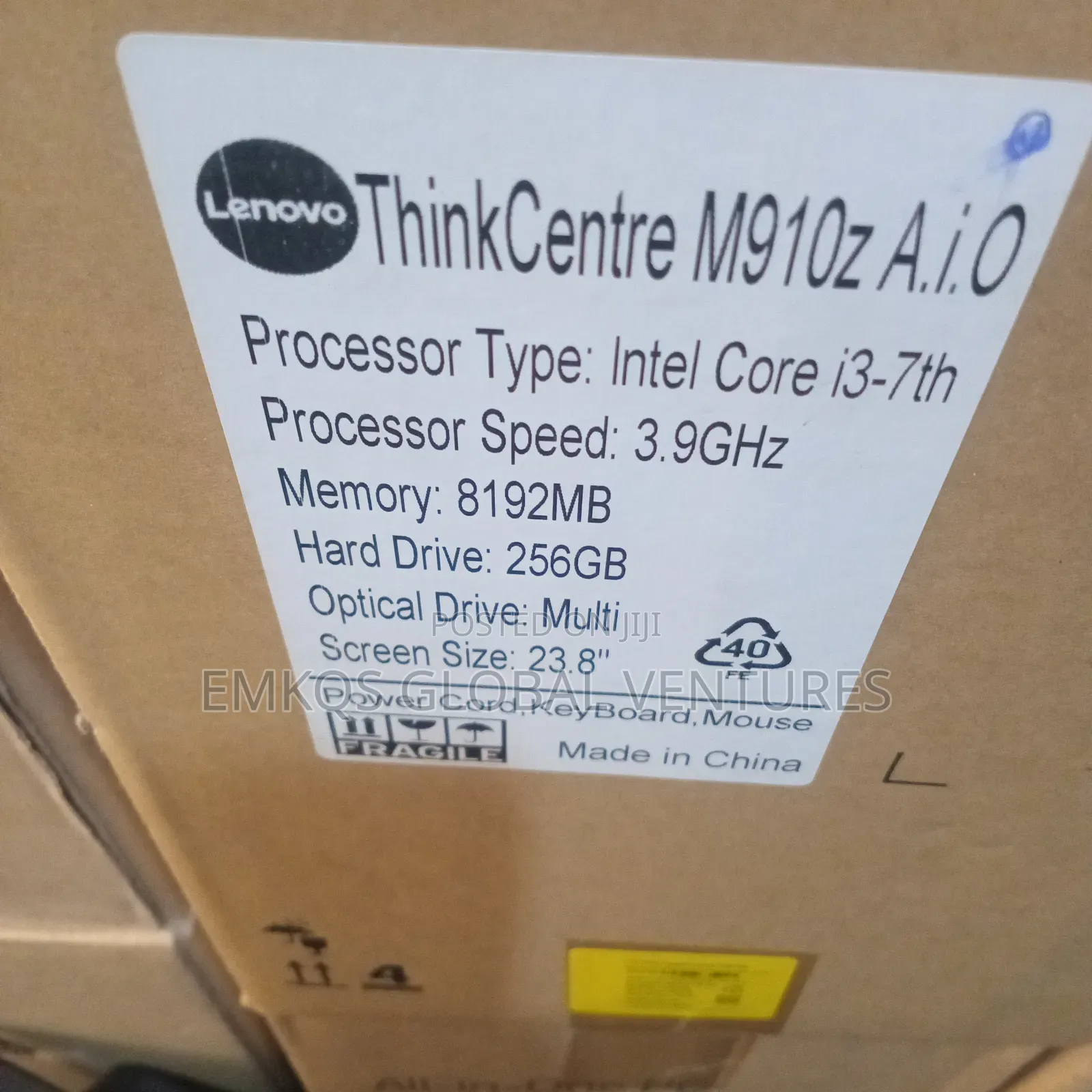Desktop Computer Lenovo 8GB Intel Core I3 SSD 256GB