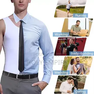 1 PCS Men's Slimming Shirts High Compression Tummy Control Round