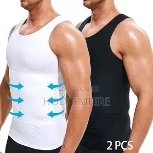 1 PCS Men's Slimming Shirts High Compression Tummy Control Round