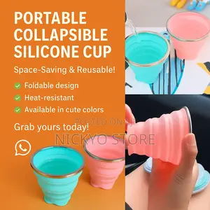 Portable Collapsible Silicone Cup Space-Saving Reusable