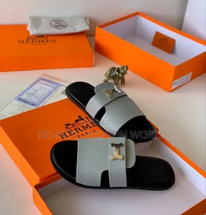 Ash Color Hermes Slippers