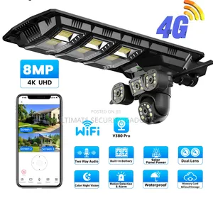 4g Sim 3 Lenses Dual Camera Solar Street Light Camera(8mp)