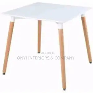 Dining Table With 4 Chairs Set - White-60cmx60cm