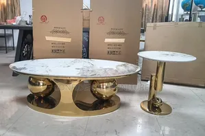 High Quality Marble Center Table With Side Stool