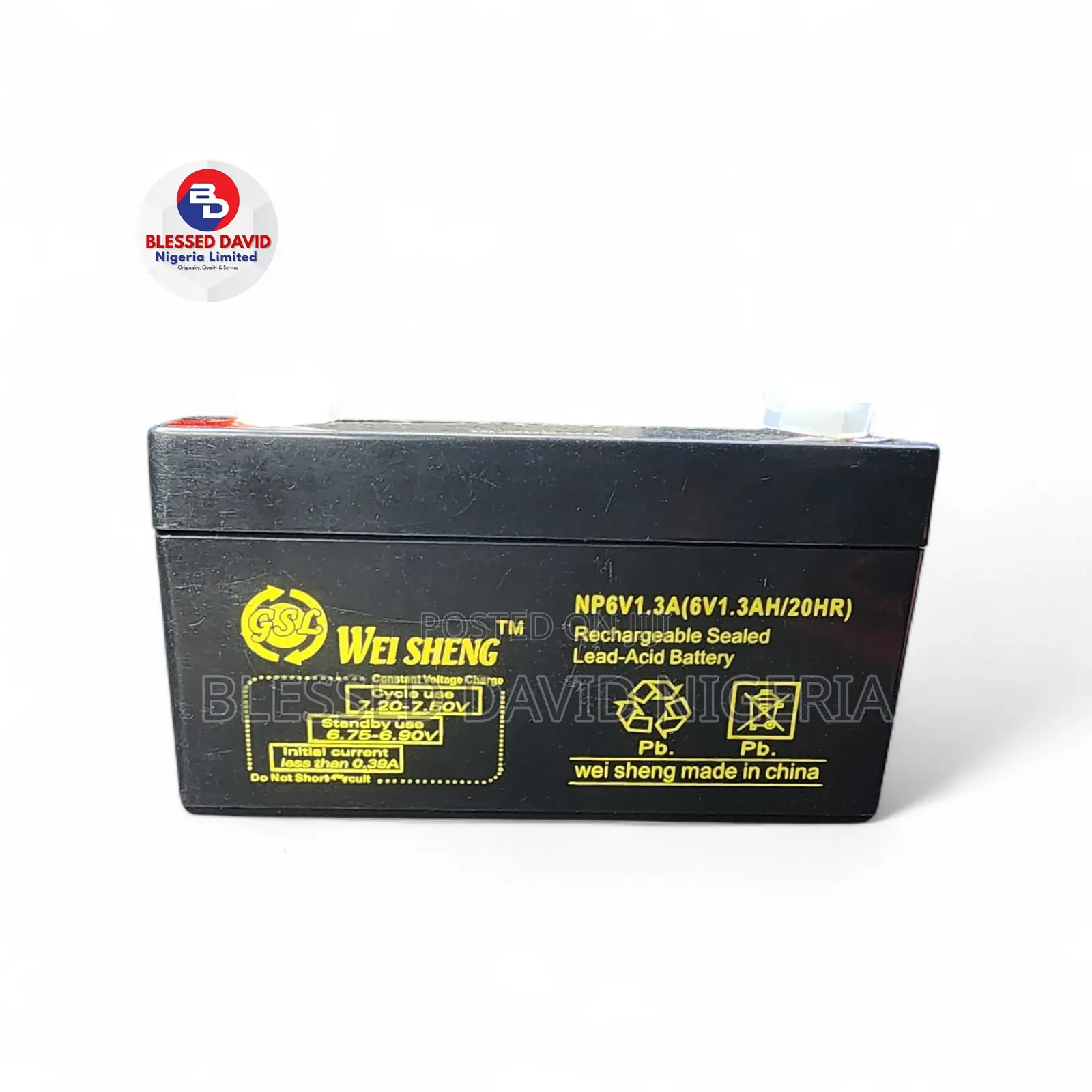 Wei Sheng 6v 1.3ah Battery