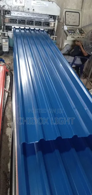 Long Span Design Aluminum Roofing Sheet Oven Baked Blue Colo