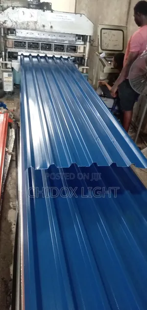 Long Span Design Aluminum Roofing Sheet Blue Color Oven Bake