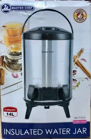 Master Chef Stainless Steel Insulated Water Jar 14l Capacity