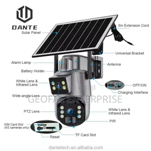 PTZ Solar Powered Professionals High Sensored Alarm Camera