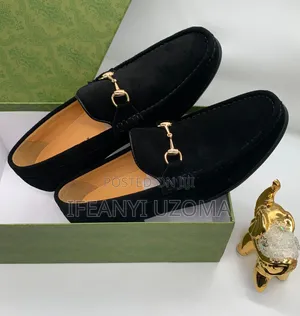 Gucci Suede Black and Blue Corporate Shoe