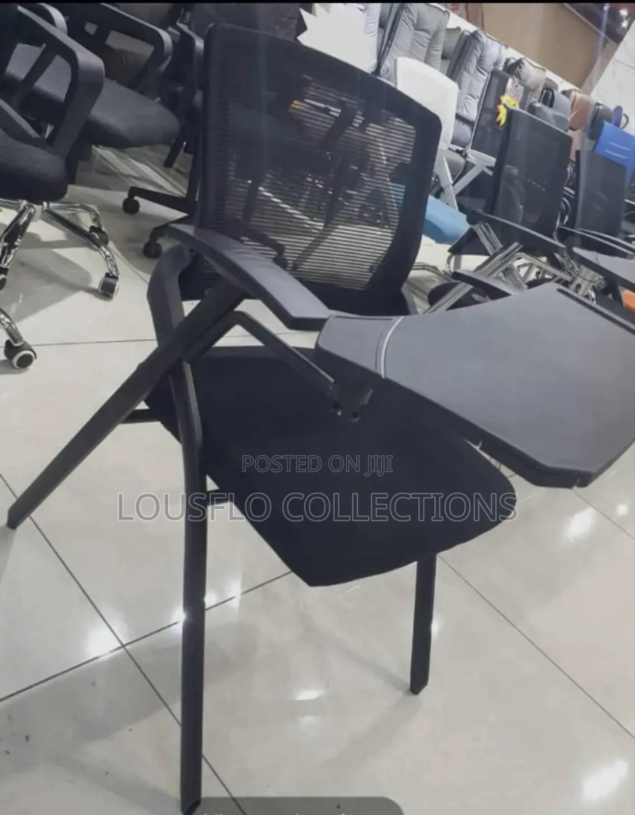 Reclining Studying Students Chair Wit Writing Pad