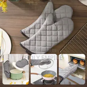 2 Pack Oven Mitts Quilted Terry Cloth Cotton Lining,Extra