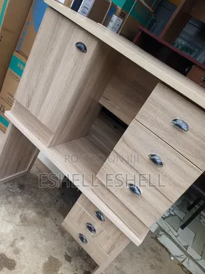 Wooden Office Table With Drawers and Locker