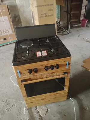 3+1 Maxi Wooden Gas Cooker, 60*60cm.3 Gas,1 Electric Burner