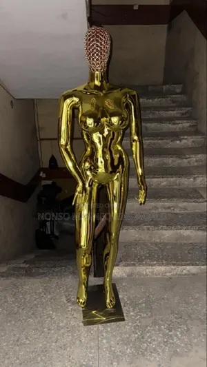High Quality Basket Head Female 12 Gold Chrome Mannequin