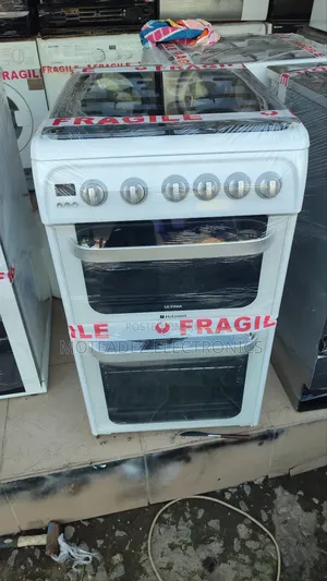Uk Used Hotpoint 50by60 4burner Gas Cooker/Double Oven/Grill