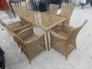 Rattan Material 6 Seater Dining Table
