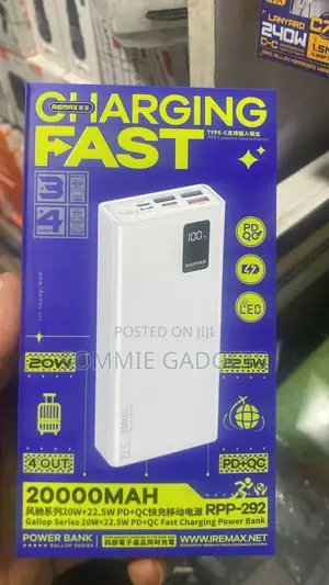 Remax Power Bank Fast Charging 20000mah 22.5w