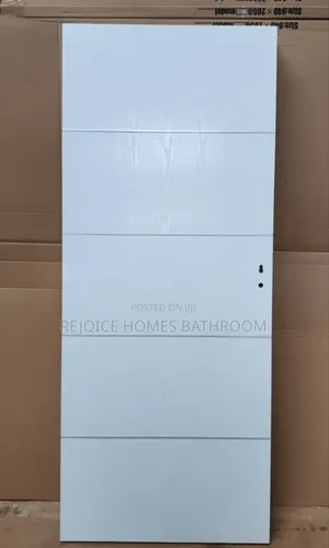 Modern White Flat Panel Wooden HDF Interior Room Door