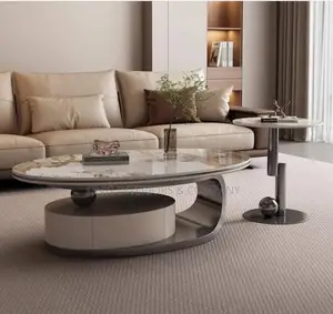 Aesthetic Design Marble Center Table With Stool