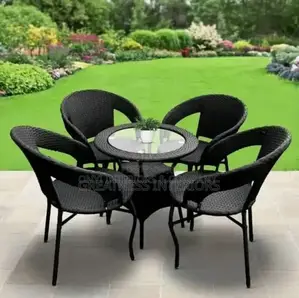 Set of Rattan Chair and Table