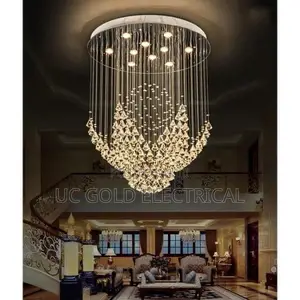 Led Round Chandelier Crystal Lighting Globular Luxury Design