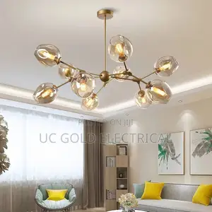 Retro Living Room Molecular Chandelier Atmospheric Living